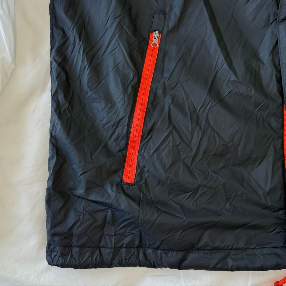 New Balance NBA Windbreaker Jacket Men M Black White Red Hooded Lightweight - Picture 6 of 12